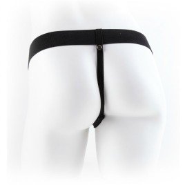 FETISH FANTASY SERIES - SANGLE CREUSE 9 AVEC BOULES 22.9CM MARRON