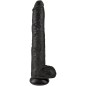 KING COCK - PENE REALISTICO CON SFERE 30.5 CM NERO KING COCK - PENE REALISTICO CON SFERE 30.5 CM NERO