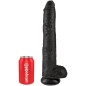 KING COCK - PENE REALISTICO CON SFERE 30.5 CM NERO KING COCK - PENE REALISTICO CON SFERE 30.5 CM NERO