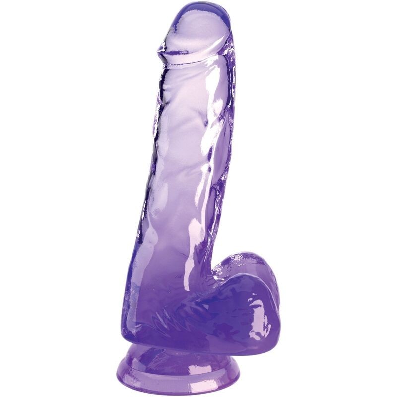 KING COCK - CLEAR REALISTISCHER PENIS MIT KUGELN 13.5 CM LILA KING COCK - CLEAR REALISTISCHER PENIS MIT KUGELN 13.5 CM LILA