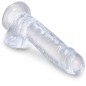 KING COCK - CLEAR PÉNIS RÉALISTE AVEC BOULES 15.2 CM TRANSPARENT