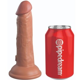 KING COCK - ELITE REALISTIC DILDO VIBRATING SILICONE 15.2 CM CARAMEL