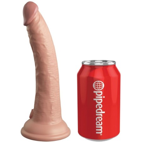 KING COCK - ELITE REALISTIC DILDO VIBRATOR SILICONE REMOTE CONTROL 17.8 CM
