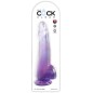 KING COCK - CLEAR DILDO WITH TESTICLES 19 CM PURPLE KING COCK - CLEAR DILDO WITH TESTICLES 19 CM PURPLE