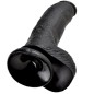 KING COCK - 9 DILDO SCHWARZ MIT EIER 22.9 CM