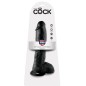 KING COCK - 10 DILDO BLACK WITH BALLS 25.4 CM KING COCK - 10 DILDO BLACK WITH BALLS 25.4 CM