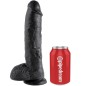 KING COCK - 10 DILDO BLACK WITH BALLS 25.4 CM KING COCK - 10 DILDO BLACK WITH BALLS 25.4 CM