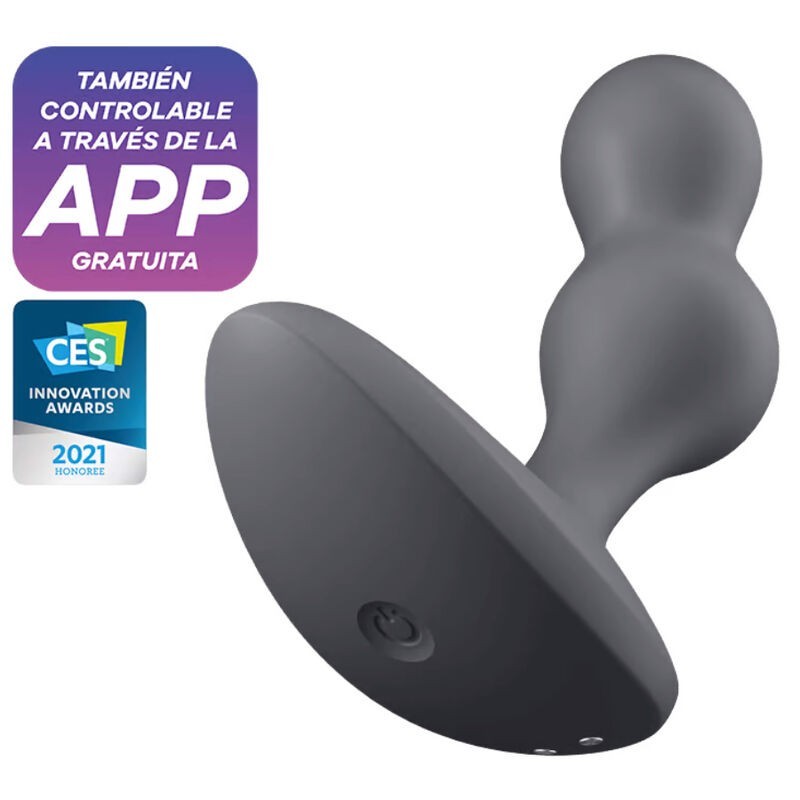 SATISFYER DEEP DIVER VIBRATING PLUG APP - GREY SATISFYER DEEP DIVER VIBRATING PLUG APP - GREY