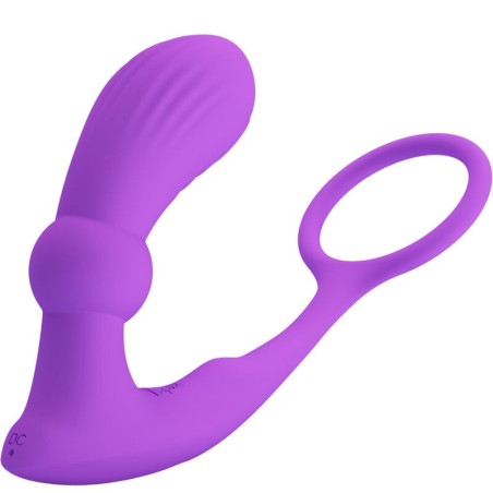 PRETTY LOVE - ANELLO WARREN E VIBRATORE ANALE VIOLA
