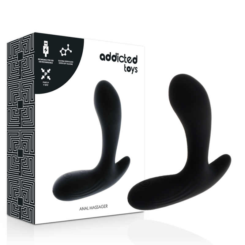 ADDICTED TOYS - ANAL MASSAGER BLACK VIBRATION ADDICTED TOYS - ANAL MASSAGER BLACK VIBRATION
