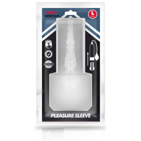 PUMP ADDICTED - PLEASURE SLEEVE MASTUBADOR SIZE L