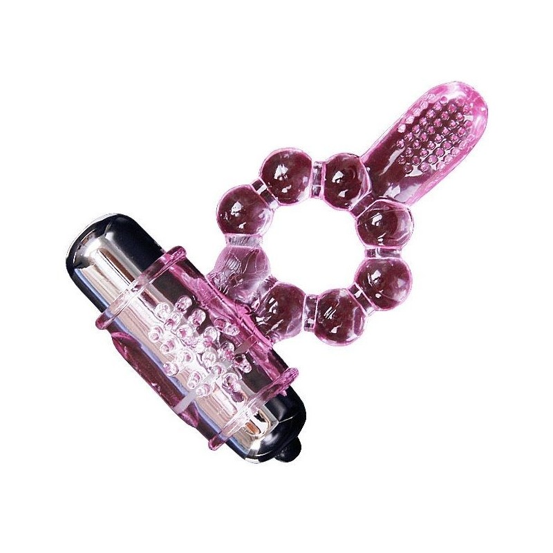 BAILE - SILICONE RING 10 TONGUE RHYTHMS WITH PINK VIBRATION BAILE - SILICONE RING 10 TONGUE RHYTHMS WITH PINK VIBRATION