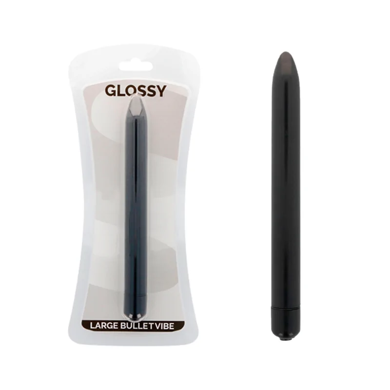 GLOSSY - SLIM VIBRATOR BLACK