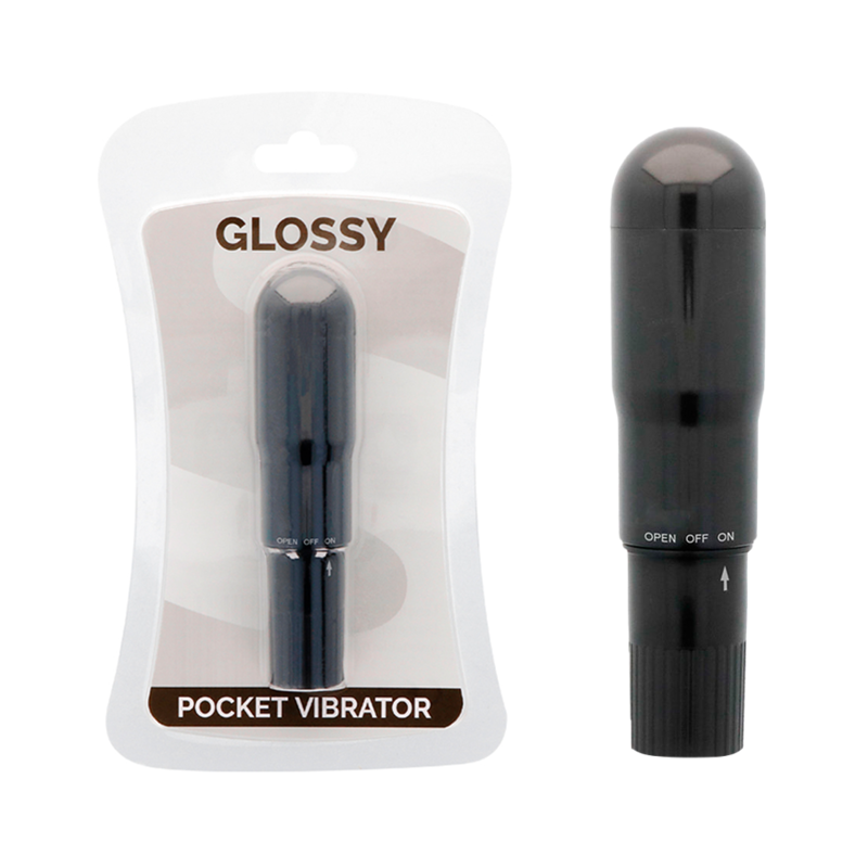 GLOSSY - VIBRATEUR DE POCHE NOIR GLOSSY - VIBRATEUR DE POCHE NOIR