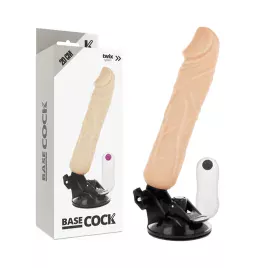 BASECOCK - REALISTIC VIBRATOR REMOTE CONTROL FLESH 20 CM