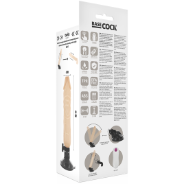 BASECOCK - VIBRATEUR RÉALISTE TÉLÉCOMMANDE NATUREL 20 CM