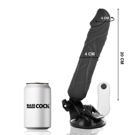 BASECOCK - REALISTISCHER NATÜRLICHER FERNBEDIENUNGSVIBRATOR 20 CM