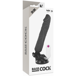 BASECOCK - REALISTISCHER NATÜRLICHER FERNBEDIENUNGSVIBRATOR 20 CM