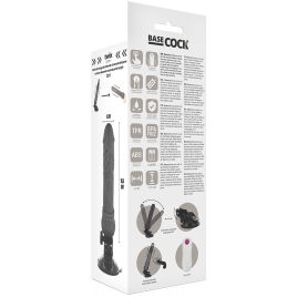 BASECOCK - REALISTISCHER NATÜRLICHER FERNBEDIENUNGSVIBRATOR 19,5 CM