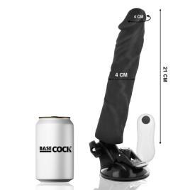 BASECOCK - VIBRATEUR RÉALISTE TÉLÉCOMMANDE NATUREL 21CM
