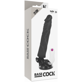 BASECOCK - REALISTIC VIBRATOR REMOTE CONTROL FLESH 21 CM