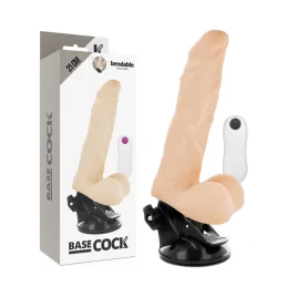 BASECOCK - VIBRATEUR ARTICULABLE TÉLÉCOMMANDE NOIR 21 CM -O- 5 CM
