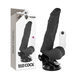BASECOCK - VIBRATEUR ARTICULABLE TÉLÉCOMMANDE NATUREL 21 CM