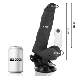 BASECOCK - VIBRATEUR ARTICULABLE TÉLÉCOMMANDE NATUREL 21 CM