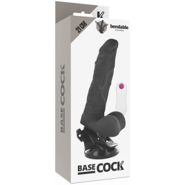 BASECOCK - ARTIKULIERBARER VIBRATOR NATÜRLICH MIT FERNBEDIENUNG 21 CM