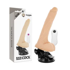 BASECOCK - VIBRATEUR ARTICULABLE TÉLÉCOMMANDE NOIR 18.5 CM -O- 4 CM