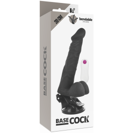 BASECOCK - VIBRATORE ARTICOLABILE TELECOMANDO NATURALE 20 CM