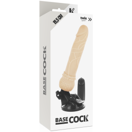 BASECOCK - VIBRATEUR RÉALISTE TÉLÉCOMMANDE NOIR 19.5 CM -O- 4 CM