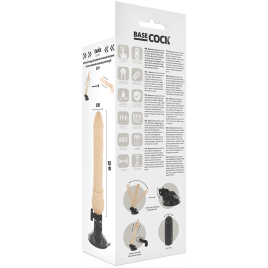 BASECOCK - REALISTISCHER VIBRATOR MIT FERNBEDIENUNG NATÜRLICHER 19,5 CM