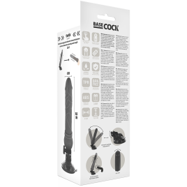 BASECOCK - REALISTIC VIBRATOR REMOTE CONTROL FLESH 19.5 CM