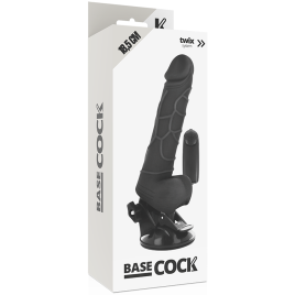 BASECOCK - VIBRATORE REALISTICO TELECOMANDO NERO 18,5 CM