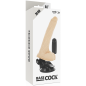 BASECOCK - VIBRATEUR RÉALISTE NOIR TÉLÉCOMMANDE AVEC TESTICULES 20 CM -O- 4 CM
