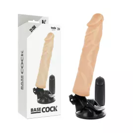BASECOCK - VIBRATEUR RÉALISTE TÉLÉCOMMANDE NOIR 21 CM