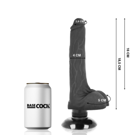 BASECOCK - VIBRATEUR RÉALISTE 2-1 NATUREL 18,5 CM