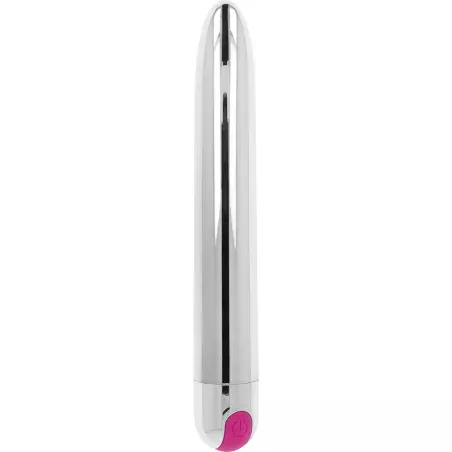 OHMAMA - VIBRATEUR ARGENT RECHARGEABLE 10 MODES 18,5 CM