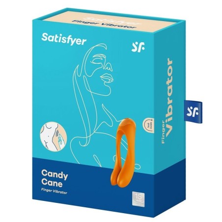 SATISFYER - VIBRATEUR DOIGTS CANDY CANE NOIR