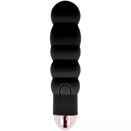 DOLCE VITA - AUFLADBARER VIBRATOR SECHS SCHWARZ 7 GESCHWINDIGKEITEN