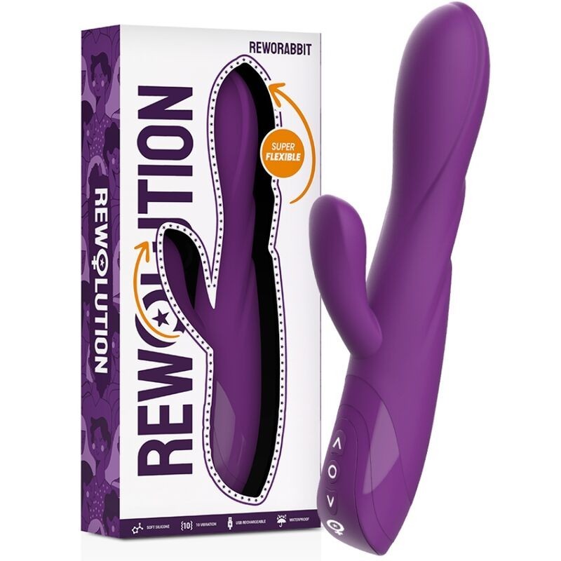 REWOLUTION - REWORABBIT FLEXIBLE VIBRATOR WITH RABBIT REWOLUTION - REWORABBIT FLEXIBLE VIBRATOR WITH RABBIT