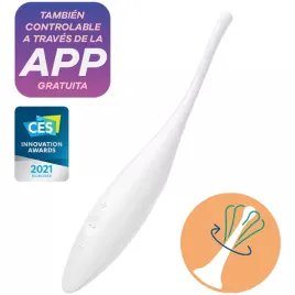 SATISFYER - TWIRLING JOY CLIT TIP VIBRATOR WEISS