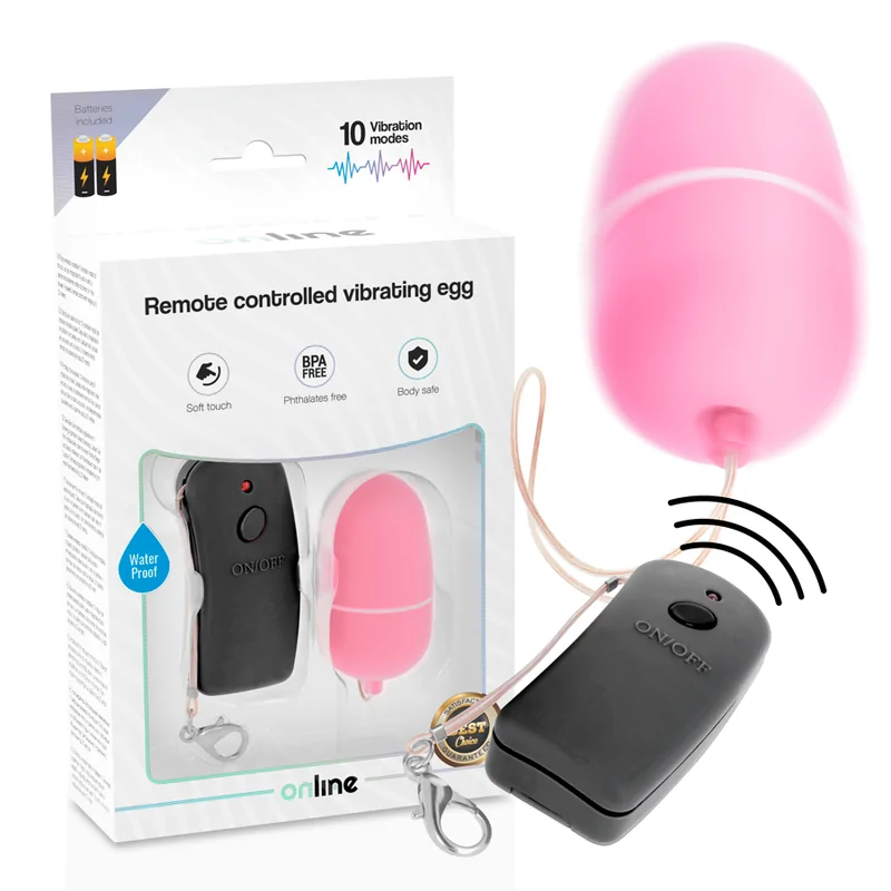 ONLINE - OEUF VIBRANT AVEC TÉLÉCOMMANDE ROSE ONLINE - OEUF VIBRANT AVEC TÉLÉCOMMANDE ROSE