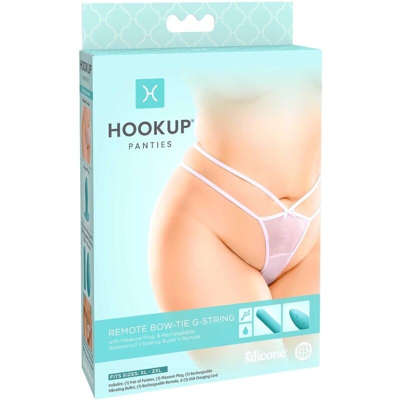 HOOK UP PANTIES - REMOTE BOW-TIE G-STRING SIZE XL/XXL HOOK UP PANTIES - REMOTE BOW-TIE G-STRING SIZE XL/XXL