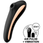 SATISFYER - DUAL KISS AIR PULSE VIBRATOR BLACK SATISFYER - DUAL KISS AIR PULSE VIBRATOR BLACK