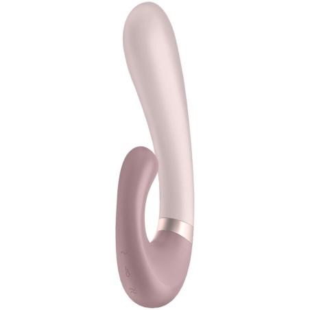 SATISFYER - APPLICATION HEAT WAVE VIBRATEUR BLANC