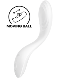 VIBRATEUR POINT G SATISFYER RRROLLING PLEASURE - BLANC