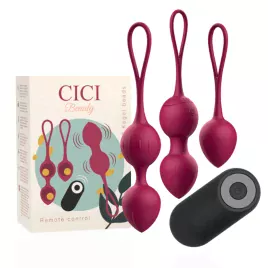 CICI BEAUTY - PREMIUM SILIKON 3 VIBRIERENDE KEGELPERLEN FERNBEDIENUNG