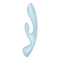 SATISFYER TRIPLE OH HYBRID VIBRATION - BLUE SATISFYER TRIPLE OH HYBRID VIBRATION - BLUE